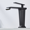 Luxury Basin Faucet Single Hole Cold and Hot Water Black Tap