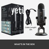 Blue Yeti USB Microphone for Recording, Streaming, Gaming, Podcasting on PC and Mac, Condenser Mic for Laptop or Computer with Blue VO!CE Effects, Adjustable Stand, Plug and Play – Blackout
