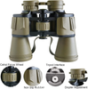 20x50 Military Binoculars for Adults - High Power Waterproof Binoculars for Bird Watching with Low Light Night Vision Professional Binoculars for Hunting Birding Hiking Travel with FMC Lens BAK4 Prism