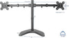 Dual LED LCD Monitor Free-Standing Desk Stand for 2 Screens up to 27 Inch Heavy-Duty Fully Adjustable Arms with Max VESA 100x100mm