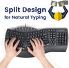512 Ergonomic Split Keyboard - Natural Ergonomic Design - Black -