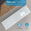 Ultra-Slim USB Wired Keyboard with Number Keypad