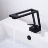 Bathroom Square Vessel Cold and Hot Water Mixer Tap Designer Faucet