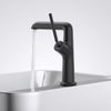 Basin Faucet with Cold and Hot Water Dual Control Ceramic Valve with Slim Handle Tap