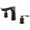 Luxury Double Handles 3 Holes Deck Mounted Brass Bathroom  Faucet Mixer Tap