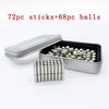140 pcs Magnet Toy Magnet Toy 72Pcs 11mm Length Sticks Stress and Anxiety Relief Office Desk Toys
