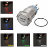12V 19MM Waterproof Car AUTO Metal Momentary Engine Start Push Button Switch LED-Random colour