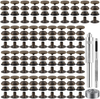 72 Pieces 15MM Snap Fastener Kit Tool Snap Button kit Snaps for Leather Leather Snaps and Fasteners Kit for Leather Marine Grade Stainless Steel Snaps for Bag, Jeans, Clothes, Fabric