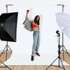 White Photo Background Backdrop - 6x9FT White Screen Backdrop for Photography without 4pcs Backdrop Clips, Polyester Photoshoot Video Studio Background Backdrop