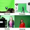 HGCD 6 x 9ft Green Backdrop Photography Photo Studio Background, Green Screen Chromakey Muslin Backdrop without Clamps for Photography Video (Stand NOT Included)