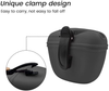 AUDWUD- Silicone Dog Treat Pouch - Clip on Portable Training Container - Convenient Magnetic Buckle Closing and Waist Clip - BPA Free- BLACK- 1 PACK