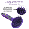 Soft Pet Brush by Hertzko - For Dogs and Cats – for Detangling and Removing Loose Undercoat or Shed Fur for large and small animals – Ideal for Everyday Brushing Long and Short Hair for Sensitive Skin