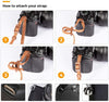 Camera Shoulder Neck Strap Vintage Belt for All DSLR Camera Nikon Canon Sony Pentax Classic White and Brown Weave- GREY