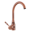 Red Copper Antique Kitchen Faucet Hot & Cold Water Mixer Tap