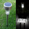 Garden Solar Power White LED Lamp Stainless Steel Waterproof Lawn Yard Light-1/2/3 pack