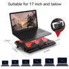 COOLCOLD 15.6"-17.3" Laptop Cooling Pad with 6 Quiet Fans 2 USB Port- Laptop Cooler for Notebook Gaming Fan Stable Stand - Portable Ultra Slim Laptop Cooling Pad - Switch Control Fan Speed Function