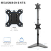 Dual LCD Monitor Vertical Stand Mount, Fits 2 Ultrawide Screens up to 34"