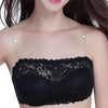 Transparent Strap Invisible Anti Exposed Lace-trim Wrapped Chest Bra Tube Tops
