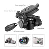 Mactrem PT55 Aluminum Alloy Camera Tripod with 3 Way 360 Degree Pan Head for DSLR SLR DV with Case (Black)