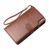 Men Zipper Tri-Fold Large-Capacity Business Wallet Card Holder Clutch Bag