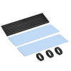 Aluminum Heatsink Kit 70X22X3Mm Black W Two Silicone Thermal Pads for M.2, for 2280 SSD
