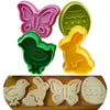 4 Pieces Animal Shape Easter Cookie Cake Decoration Mold Pastry Cookies Moulding Baking Mold Fondant Sugar Craft Mold