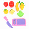 9PCS Fruit Vegetable Food Cutting Pieces Set Child Kids Role Play Toy Gift