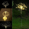 2PCS Solar Power DIY Light Control LED Firework Starburst Landscape Lamp for Home Garden Ground Lawn
