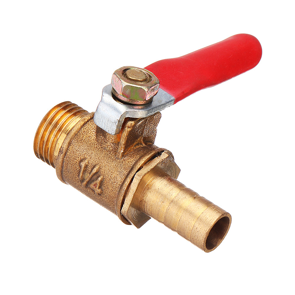 8mm Hose Barb to BSP Male Thread 1/2 3/8" 1/2" Brass Inline Ball Valve Pipe Hose Coupler Adapter"