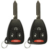 2 PACK  Keyless Entry Remote Start Control Car Key Fob Replacement KOBDT04A for Jeep Chrysler Dodge
