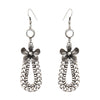 JASSY Vintage Link Chain Earring Steampunk Style Flower Rhinestone Ear Drop for Women