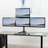 Steel Quad Monitor Mount Adjustable 3 + 1 Stand | 4 Screens up to 32"