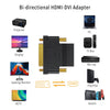 DVI to HDMI Adapter, Bi-Directional DVI Male to HDMI Female Converter, Support 1080P, 3D for PS5,PS4,TV Box,Blu-Ray,Projector,Hdtv