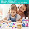 Epoxy Resin Kit for Beginners with Resin Molds Pigment Glitter for Jewelry Keychain Earring Making