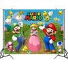 Game Super Mario Brothers Party Background Children'S Birthday Party Photography Background Cloth Wall Decoration Theme Supplies