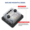 100A 6-Way 1-In 6-Out ATC Fuse Car and Boat Waterproof Fuse Box LED Warning Light Distribution Panel