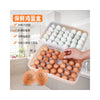1 Layer 34 Grids Egg Tray Dumplings Box for Kitchen Refrigerator Storage Transparent
