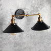 Wall-mounted 2-Light Metal Wall Sconce Lampshade Lamp Cover Pendant Vintage Decoration Without Bulb