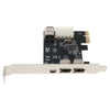 Pcie 3 Ports 1394A Firewire Expansion Card, PCI Express (1X) to External IEEE 1394 Adapter Controller (2 X 6 P + 1 X 4 )
