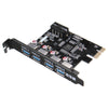 PCI-E to USB3.0 4 Ports USB 3.0 Expansion Card 4 PIN Interface Power Connector For Desktop