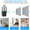Wifi Range Extender, 1200Mbps Signal Booster Repeater Cover up to 2500 Sq.Ft, 2.4 & 5Ghz Dual Band Wifi Extender, 4 Antennas 360° Full Coverage Wireless Internet Amplifier for Smart Home Devices
