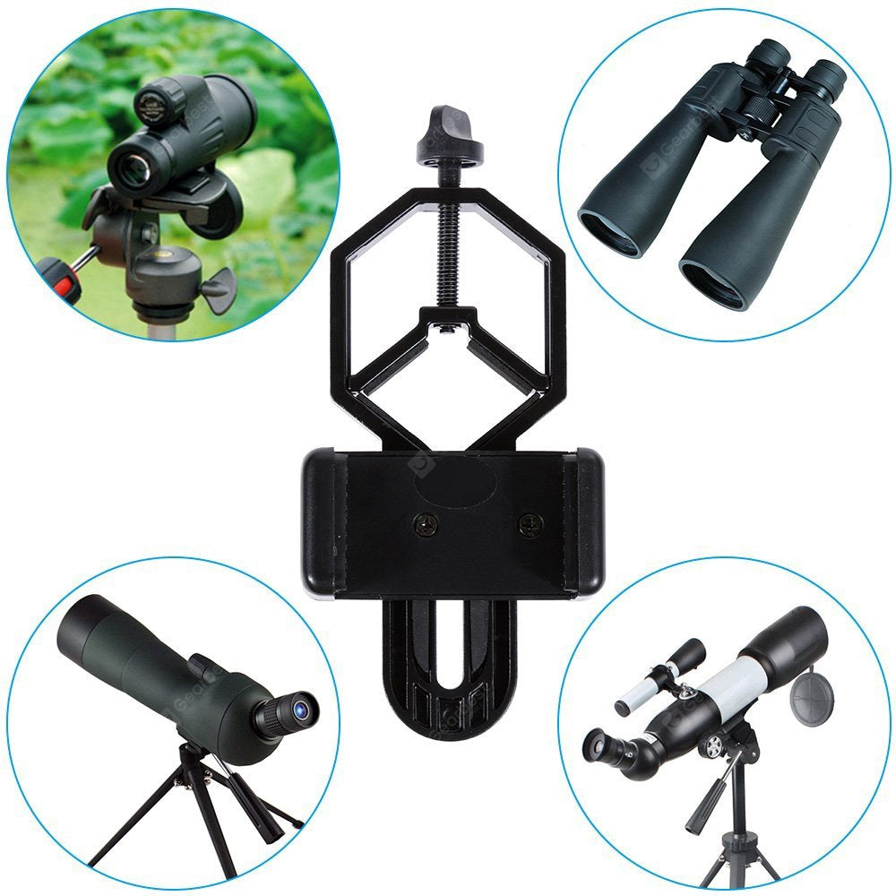 al Cell Phone Adapter Mount Compatible with Binocular Monocular Spotting Scope Telescope and Microscope - for iPhone / Sony / Samsung / Moto
