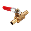 8/10mm Hose Barb Inline Brass Shutoff Mini Ball Valve Pipe Fitting 180 Handle Water Gas Fuel Line