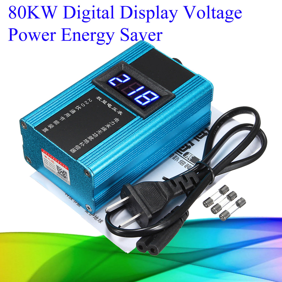 80KW Metal Household Digital Display Voltage Power Energy Saver Box 110V-220V