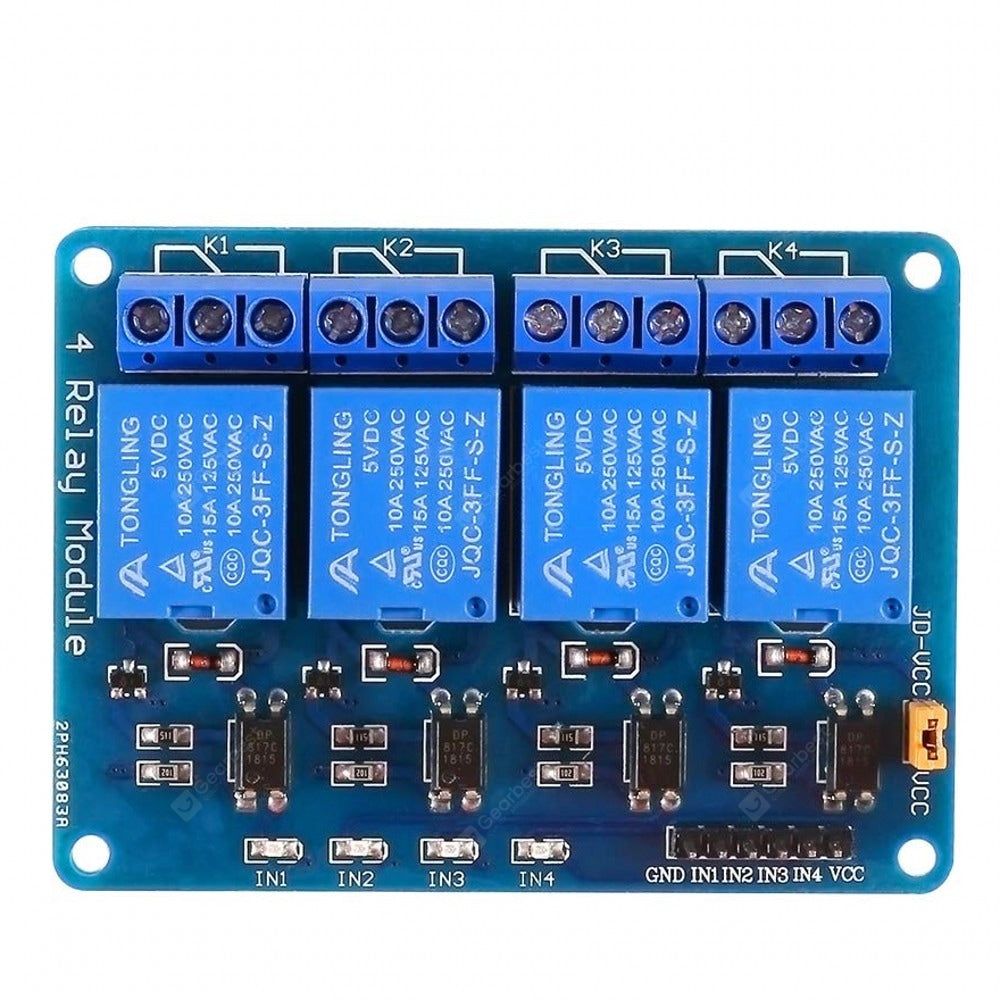 4 Channel DC 5V Relay Module for Arduino R3 MEGA 2560 1280 DSP ARM PIC AVR
