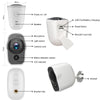 WIFI 1080P IP Camera Infrared Night Vison IP65 Waterproof Home Security Surveillance Camera Built-in Lithium Ion Battery
