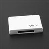 30 Pin Bluetooth 5.1 Audio Receiver A2DP Music Mini Wireless Adapter for 30Pin Jack Analog Speaker White