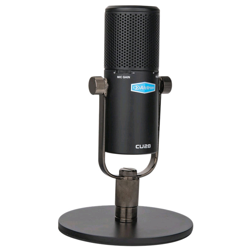 Alctron CU28 USB Hanging or Desktop Condenser Microphone for Studio Recording Stage Performance Live Broadcast PC Notebook Mobile Phone (Black)