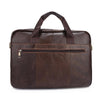Men Briefcases Handbag Document Business Office Laptop Bag Leather Male Work Bag Brown