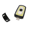 3W Mini USB Rechargeable COB LED Keychain Camping Light Handy Torch Pocket Flashlight